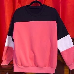 Black, Pink, and White Sweater